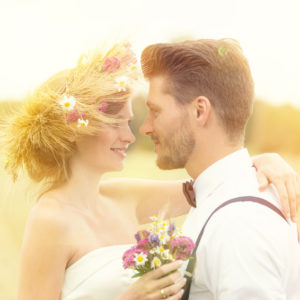 Romantisches Brautpaar